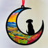 Dog Long Ears Moon Suncatcher